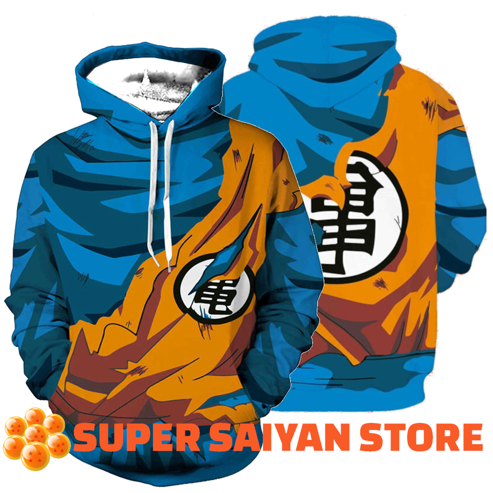 Goku SSJ Blue Angry Kaioken Battle Scene Hoodie • SuperSaiyanShop